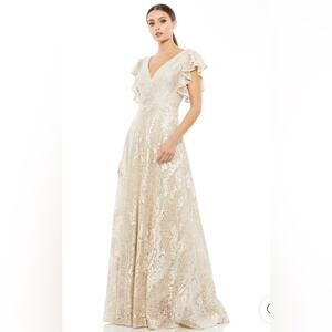 Mac Duggal Graceful V-neck Evening Gown 20310 size 16 nwt